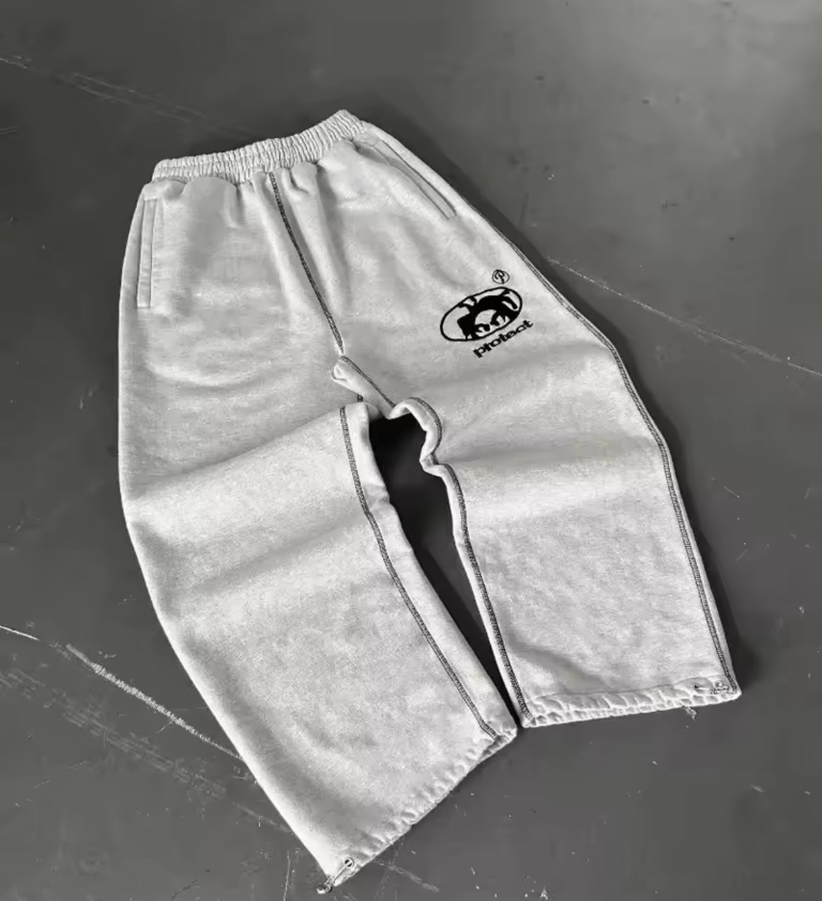 baggy grey sweat pants