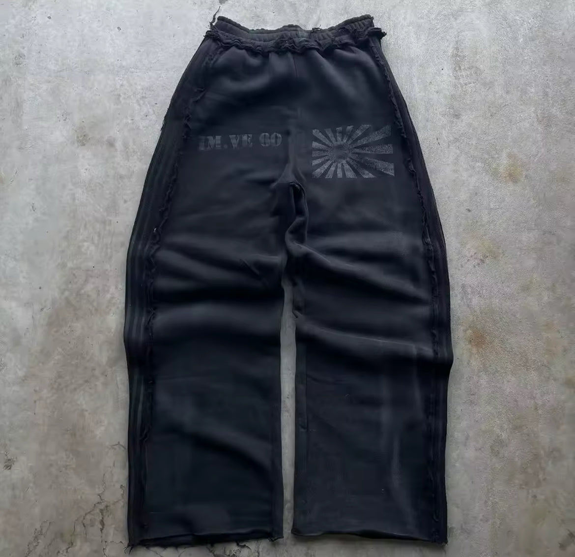 black y2k baggy pants