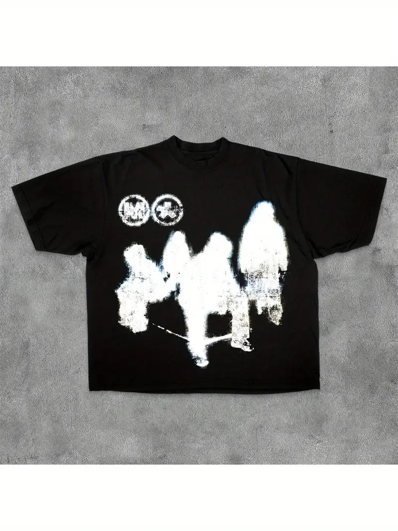 Abstract Figures Oversized Graphic tee